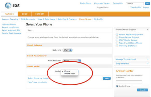 iPhone black