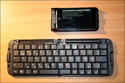 Teclado físico para o iPhone