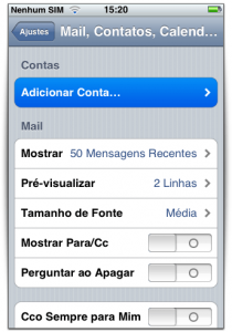 Adicionar conta