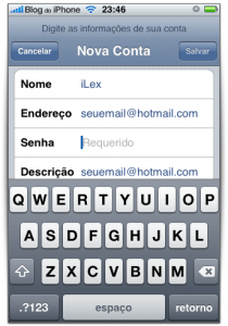 Incluir seus dados