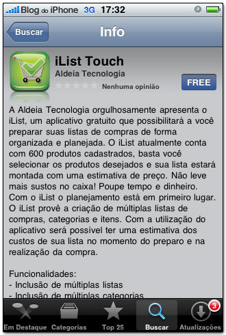 iList touch na App Store