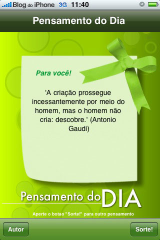 Pensamento do Dia