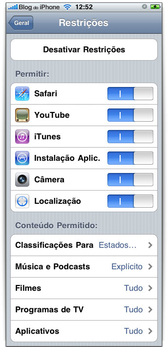 Restrições no 30