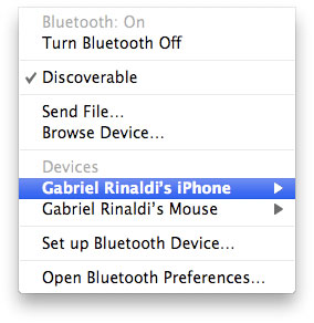 Dispositivo no Mac