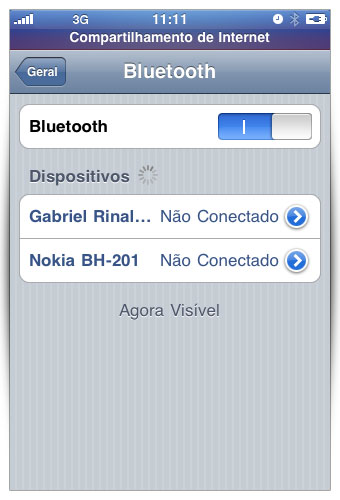Reconhecimento bluetooth