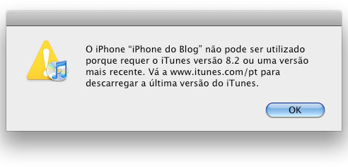 É obrigatório o iTunes 82 para usar o novo beta