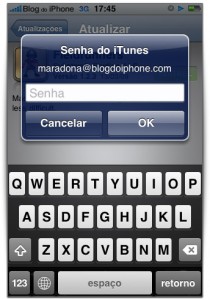 Ele pede a senha da conta correspondente