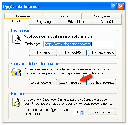 Excluir arquivos