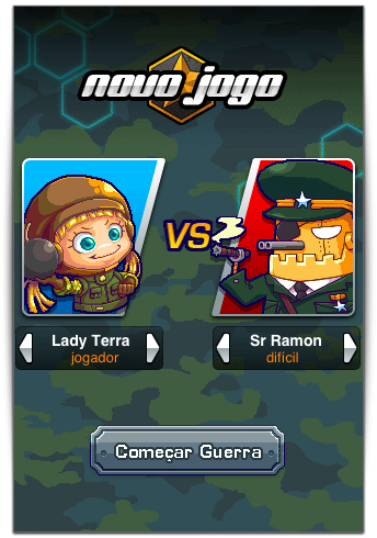 Nova interface gráfica com personagens