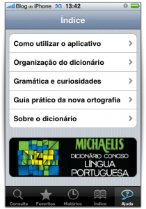 Opções iniciais