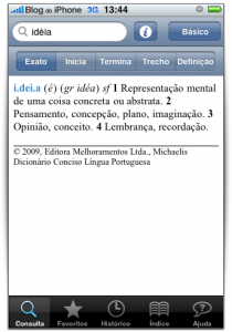 Definição de palavras