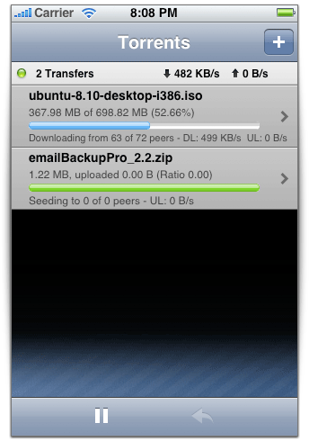 Controle de torrents