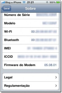 Novo menu nos ajustes
