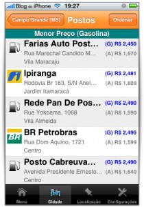 Lista de preços