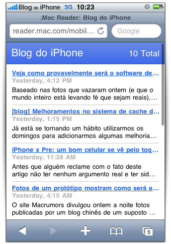 Feed do Blog
