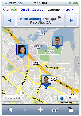 Google Latitude no iPhone