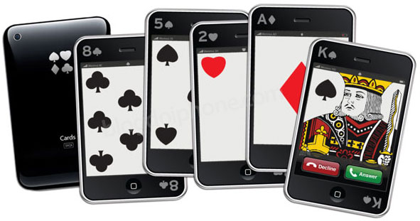 Baralho em forma de iPhone