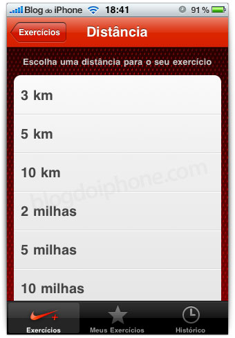 Ajustes do programa