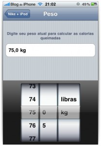 Ajuste do peso