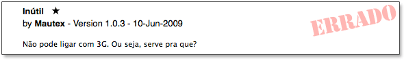 A culpa é da Apple não do aplicativo