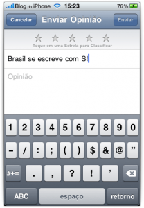 Escreva sua própria opinião
