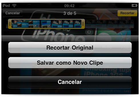 Edição de vídeo no iPod