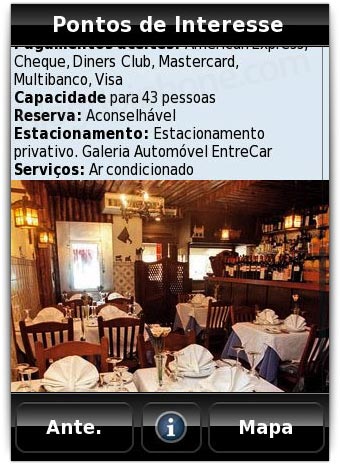 Detalhes dos POI Pontos de Interesse