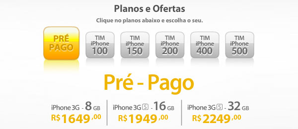 Preços da TIM