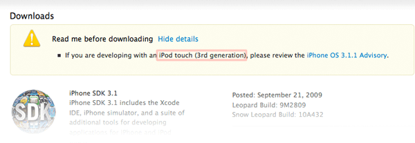 Atualização do xCode