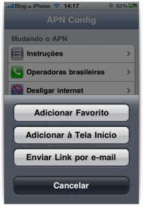 Adicionando o webapp no iPhone