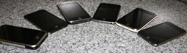 Todas as gerações do iPhone e iPod touch