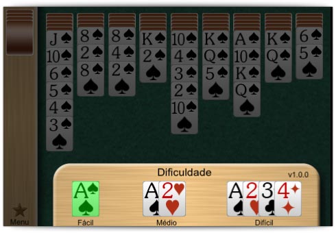 Escolha do nível de dificuldade