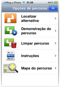 Menu em português