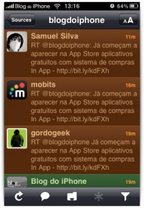 Visualização no Twitterrific
