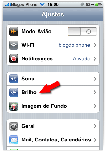 Aumente o brilho da tela