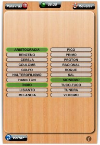 Lista de palavras