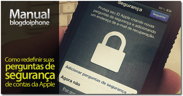 Redefinindo perguntas de segurança