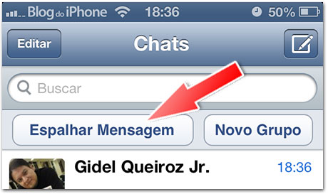 Espalhar Mensagem no WhatsApp