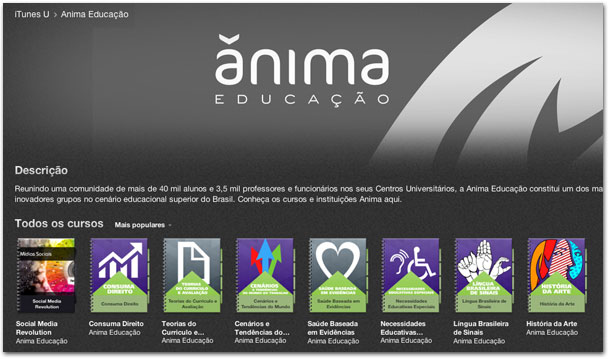 iTunes U Anima Educação