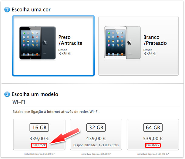 iPad mini em Portugal