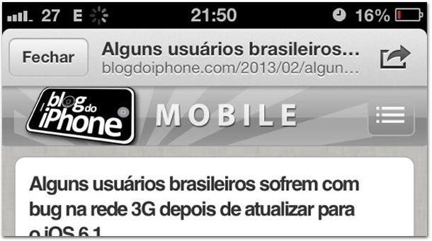 Bug iOS 61