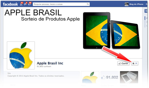 Botão de configuração
