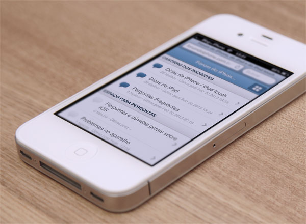 Versão web para iPhone
