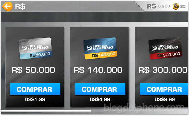 Reais à venda