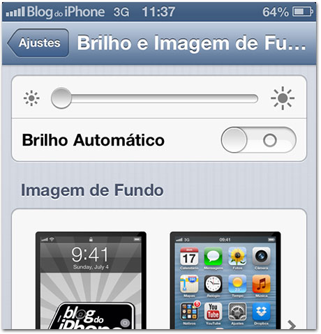 Ajuste automático de brilho