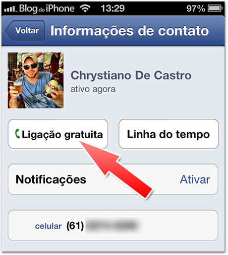 Chamadas pelo Facebook