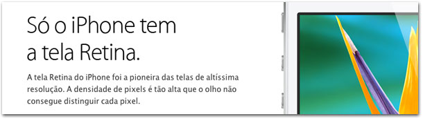 iPhone tela Retina