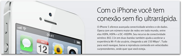 iPhone conexão ultrarrápida