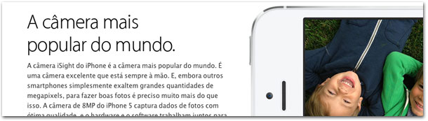 iPhone câmera