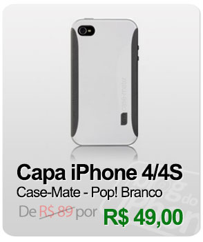 Capa iPhone 44S Case Mate Pop Branco